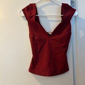 Free People Duo Corset Cami XS NWT in Rhubarb